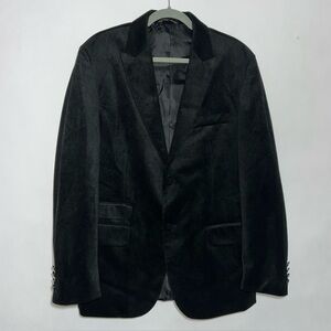 Tasso Elba Paisley Textured Velvet Velour Man’s Blazer Coat Jacket Size M 39-41